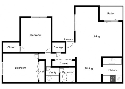 a floor plan of a house with an open floor plan